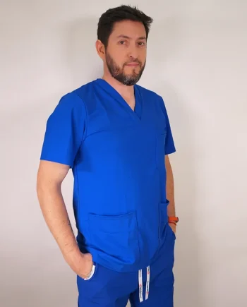 Delantal hombre elasticado - Azul Rey.- 612