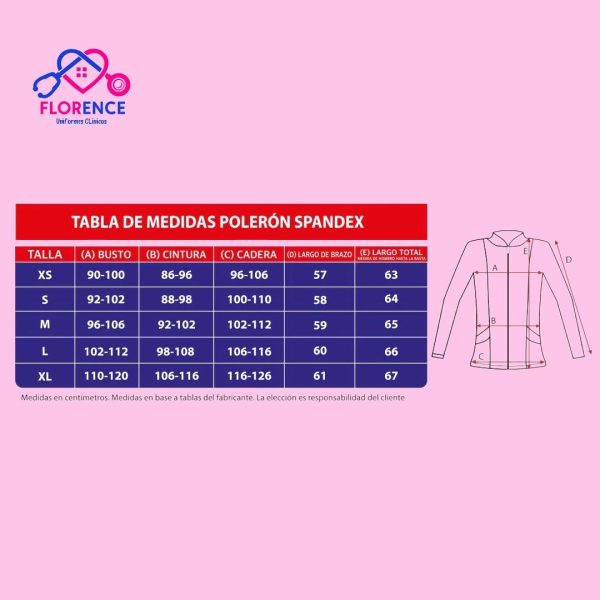 POLERÓN CLÍNICO SPANDEX BURDEO - Imagen 2