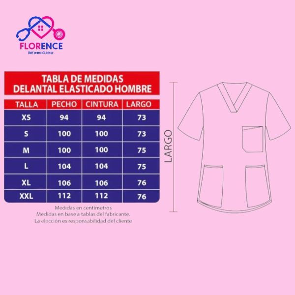 DELANTAL ELASTICADO HOMBRE ESTAMPADO - Imagen 2