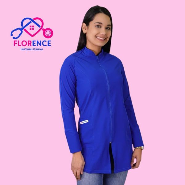 BATA CLÍNICA ANTIFLUIDOS AZUL REY