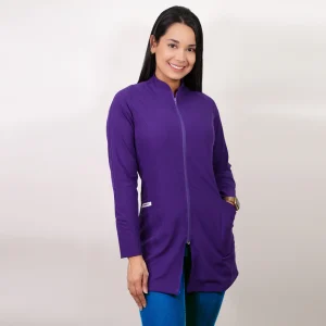 BATA CLÍNICA ANTIFLUIDOS MORADO-4