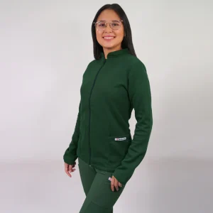 POLERON CLINICO TEXTURADO MUJER VERDE BOTELLA 599-12