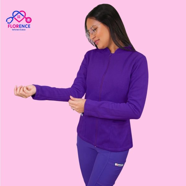 POLERON CLINICO TEXTURADO MUJER MORADO