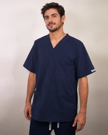 Delantal hombre tela Anti fluidos. Azul Marino- 631