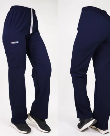 Pantalon antifluido recto hombre azul marino