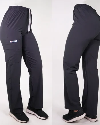 Pantalon antifluido recto hombre gris acero