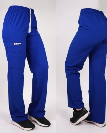 Pantalon antifluido recto hombre azul rey (unisex)