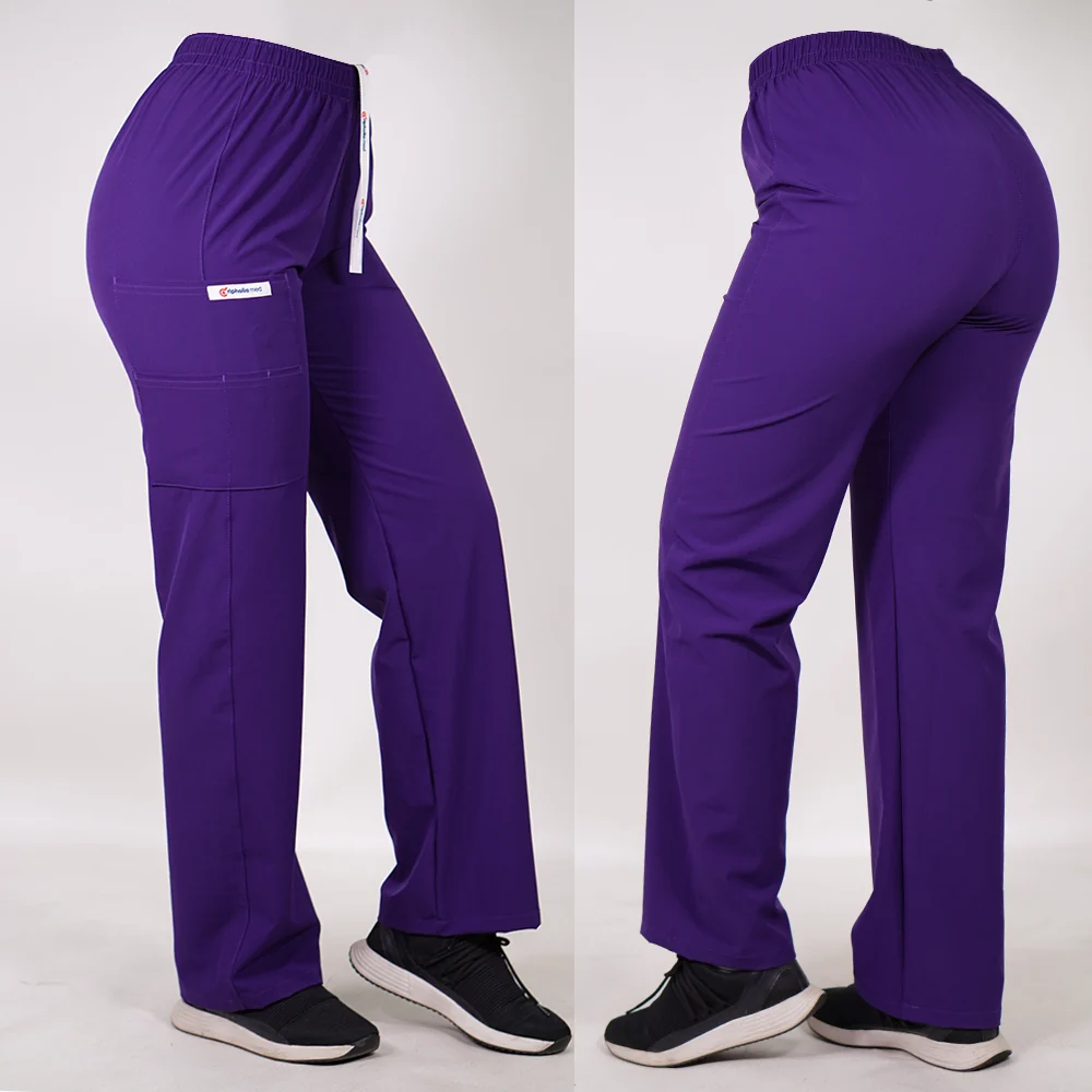 Pantalon antifluido recto hombre morado (unisex)
