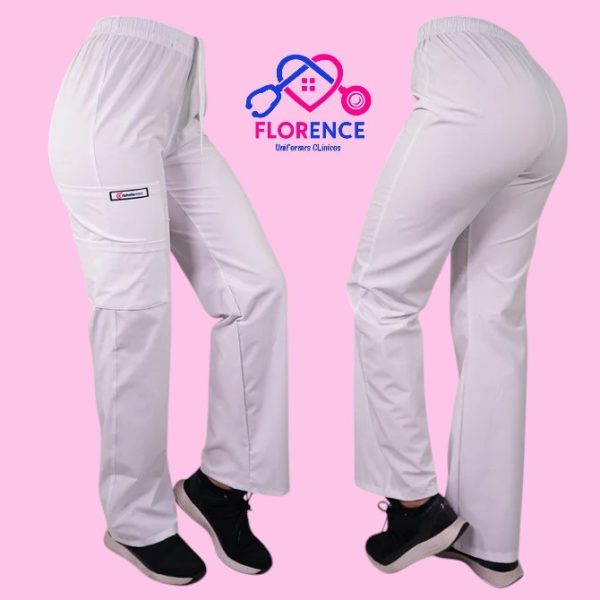 PANTALON ANTIFLUIDO RECTO HOMBRE BLANCO