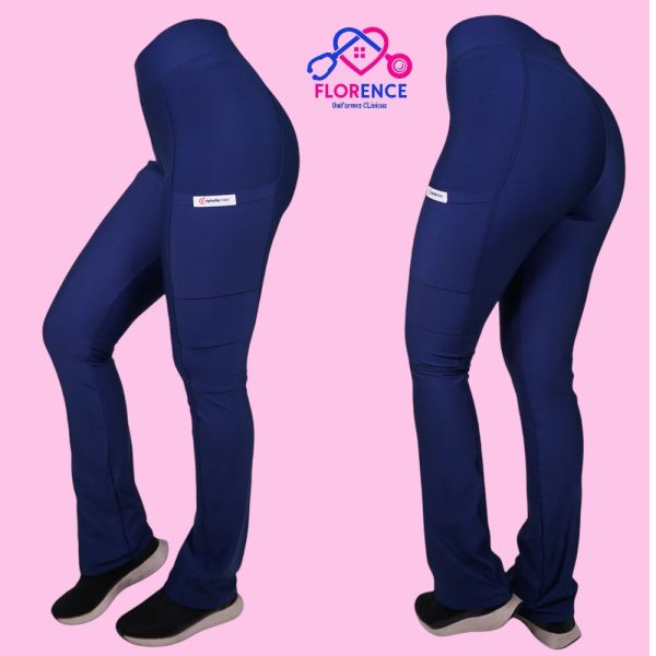 PANTALON CLINICO ESTRA ELASTICADO SPANDEX AZUL MARINO