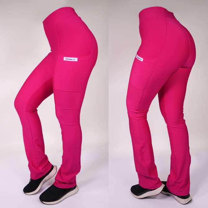 PANTALON CLINICO EXTRA ELASTICADO SPANDEX FUCSIA