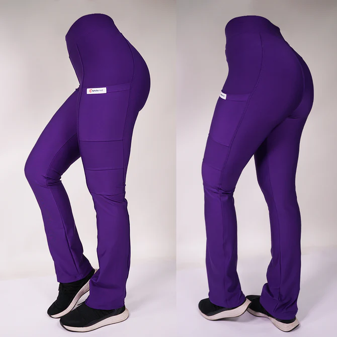 PANTALON CLINICO EXTRA ELASTICADO SPANDEX MORADO