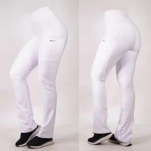 PANTALON CLINICO EXTRA ELASTICADO SPANDEX BLANCO