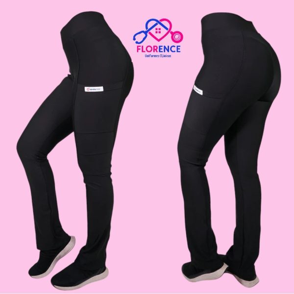 PANTALON CLINICO EXTRA ELASTICADO SPANDEX NEGRO