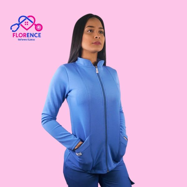 POLERÓN CLÍNICO SPANDEX CELESTE