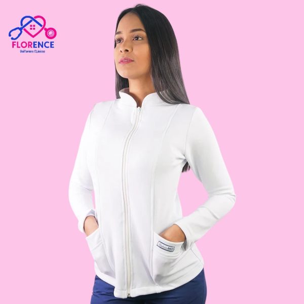 POLERÓN CLÍNICO SPANDEX BLANCO