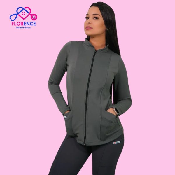 POLERÓN CLÍNICO SPANDEX GRIS