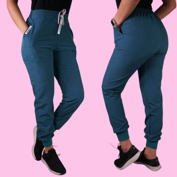 JOGGER ANTIFLUIDOS VERDE PETROLEO