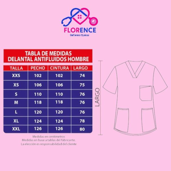 DELANTAL ANTIFLUIDO HOMBRE MORADO - Imagen 2