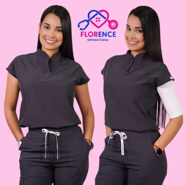 DELANTAL ANTIFLUIDO MODELO AMAPOLA GRIS