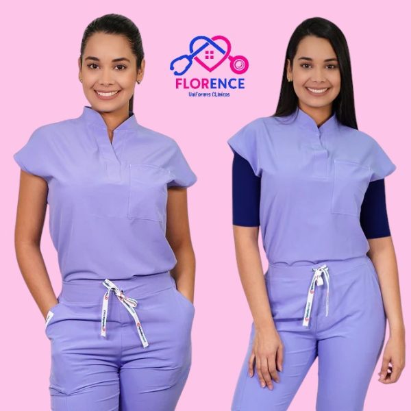DELANTAL ANTIFLUIDO MODELO AMAPOLA CELESTE