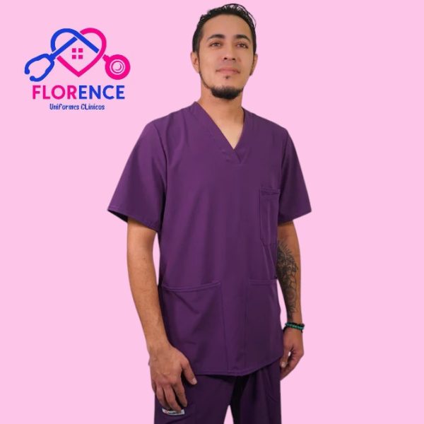 DELANTAL ANTIFLUIDO HOMBRE MORADO