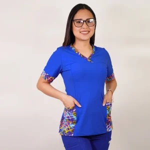 DELANTAL MUJER ELASTICADO CON APLICACION102-3