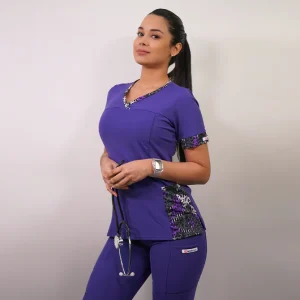 DELANTAL MUJER TELA ELASTICADO ESTAMPADO 104-1