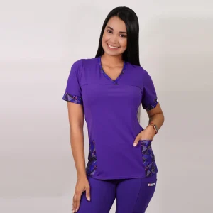 DELANTAL MUJER ELASTICADO ESTAMPADO 104-2