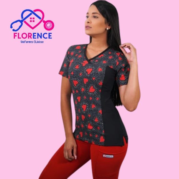 DELANTAL MUJER TELA ELASTICADO ESTAMPADO. 2226