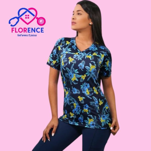 DELANTAL MUJER TELA ELASTICADO ESTAMPADO.2229