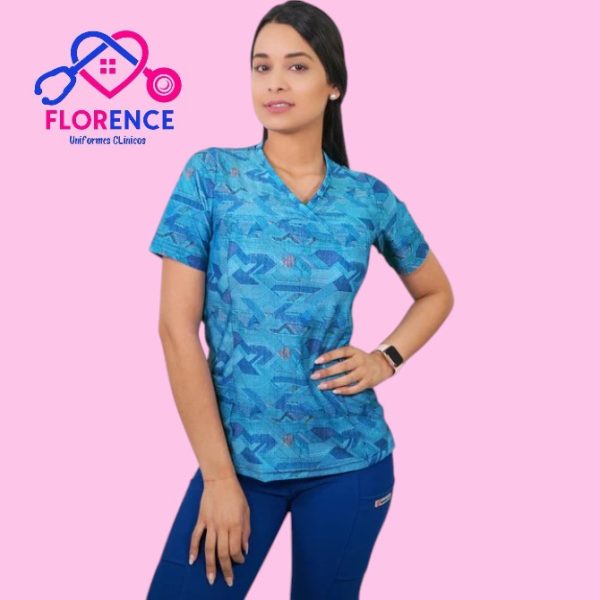 DELANTAL MUJER TELA ELASTICADO ESTAMPADO.2314