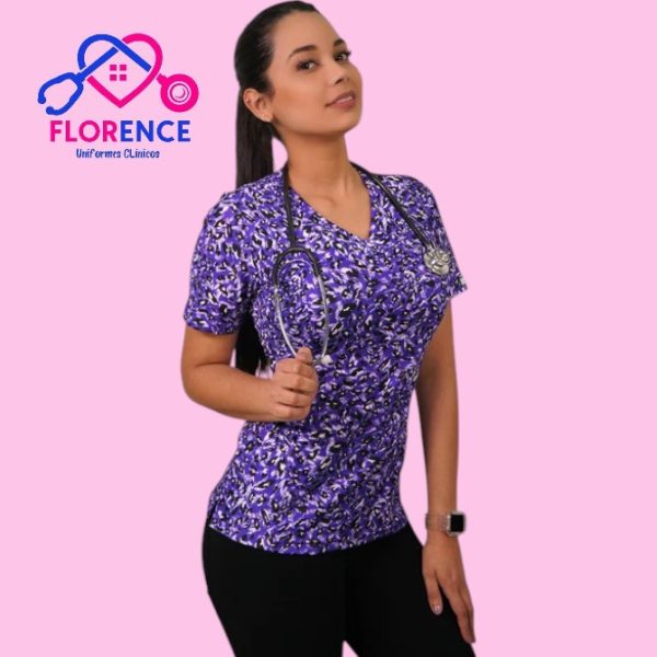 DELANTAL MUJER TELA ELASTICADO ESTAMPADO.2355
