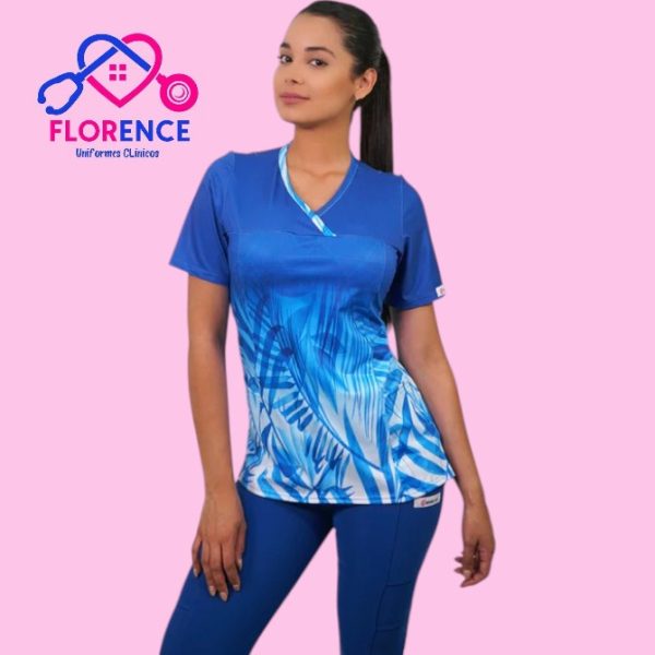 DELANTAL MUJER TELA ELASTICADO ESTAMPADO.2436