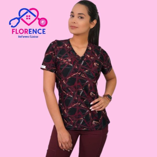DELANTAL MUJER TELA ELASTICADO ESTAMPADO.2457
