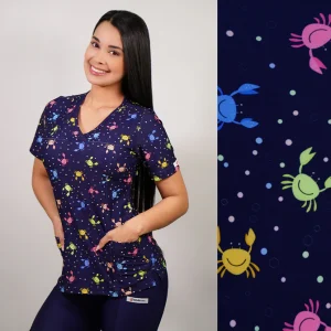 DELANTAL MUJER ELASTICADO CANGREJOS 2509