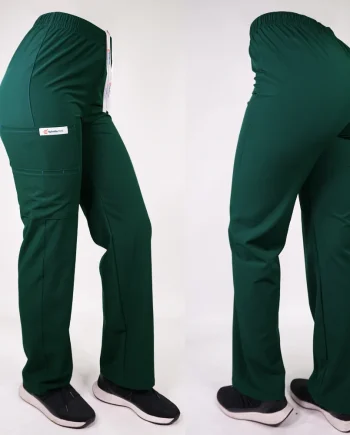 Pantalon antifluido recto hombre verde botella