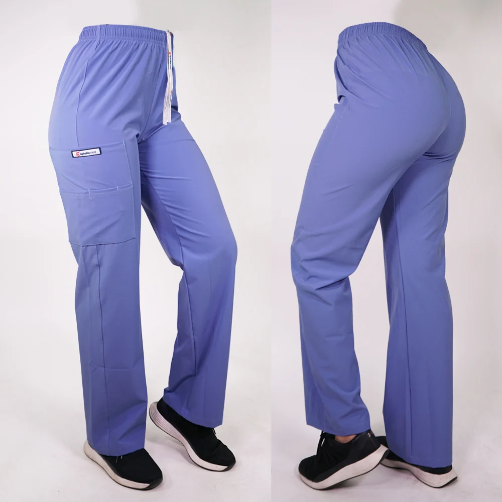 Conjunto antifluidos celeste-pantalon recto