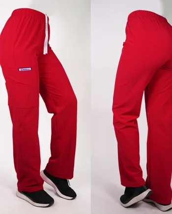 Pantalon antifluido recto hombre rojo