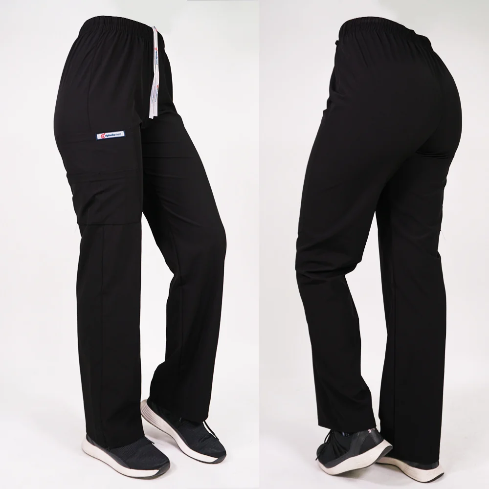 Conjunto antifluidos negro-pantalon recto