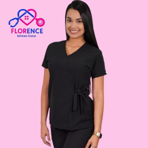 DELANTAL ANTIFLUIDO MODELO AZUCENA NEGRO