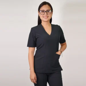 DELANTAL ANTIFLUIDO MUJER GRIS OSCURO-10