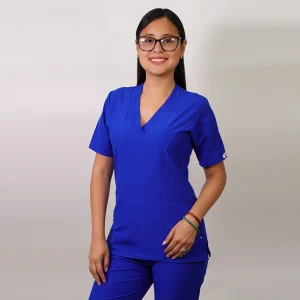 DELANTAL ANTIFLUIDO CLASICO AZUL REY-2