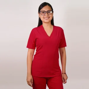 DELANTAL ANTIFLUIDO CLASICO ROJO-5