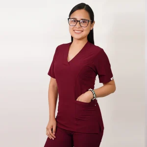 DELANTAL ANTIFLUIDO CLASICO BURDEO-6