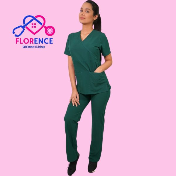 CONJUNTO ANTIFLUIDOS VERDE BOTELLA-PANTALON RECTO