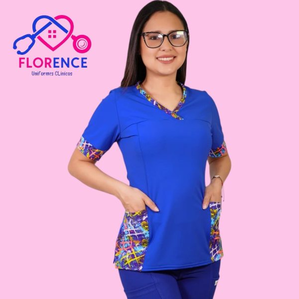 DELANTAL MUJER TELA ELASTICADO ESTAMPADO 102-3