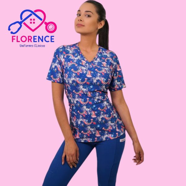 DELANTAL MUJER TELA ELASTICADO ESTAMPADO 2419