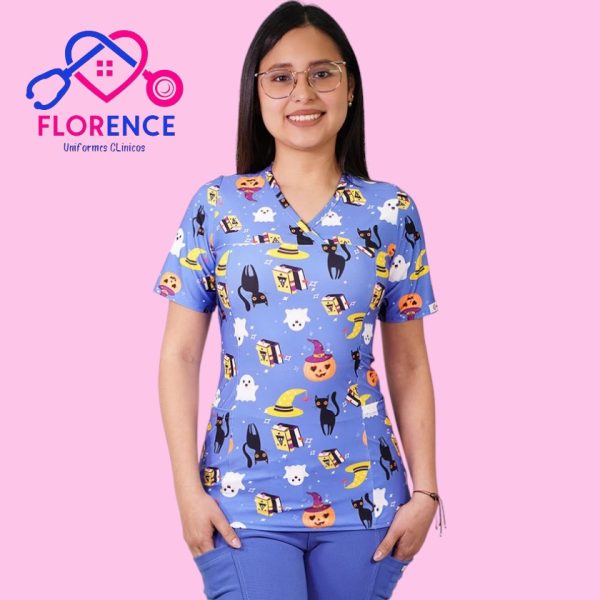 DELANTAL MUJER TELA ELASTICADO ESTAMPADO 2476
