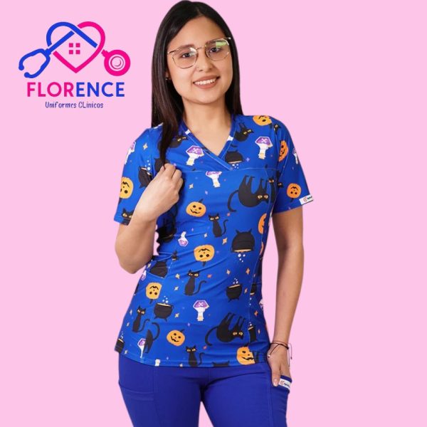 DELANTAL MUJER TELA ELASTICADO ESTAMPADO 2475